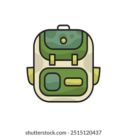 Vektorbeutel für Outdoor-Aktivitäten. Schultasche