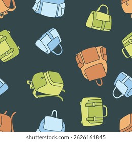 Vetor saco padrão repetição sem emenda para papel de parede fundo tampa embalagem