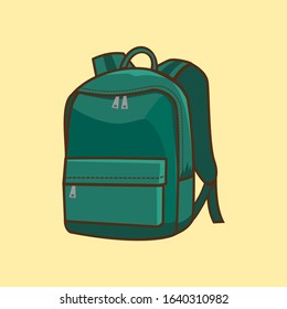 vector bag that is cool in green