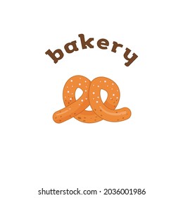 Vector bagel. Confectionery or bakery logo.