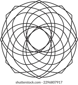geometrisches Vektor-Bagel-Ornament in einem Kreis