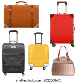 Vector Baggage Icons isolated on white background