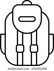 Vector Bagpack Outline Icon Design