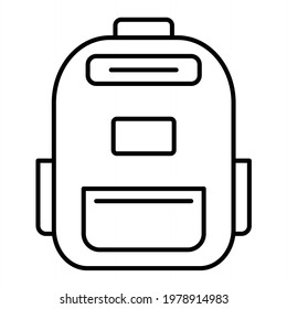 Vector Bagpack Outline Icon Design
