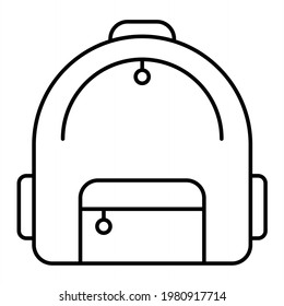 Vector Bagpack Outline Icon Design
