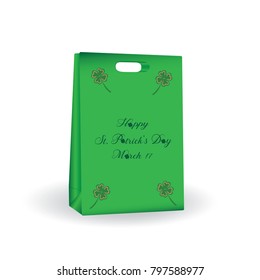 Vector bags for for St. Patrick's Days. Sale concept.