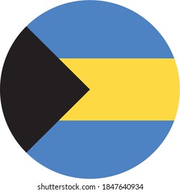 Vector - bahamas Flag Button Icon