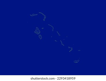 Vector The Bahamas map for technology or innovation or it concepts. Minimalist country border filled with 1s and 0s. File is suitable for digital editing and prints of all sizes.
