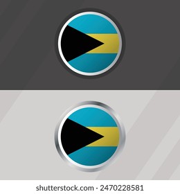 Vector Bahamas Round Flag Template