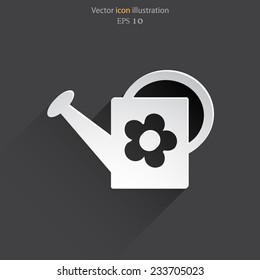 Vector bailer web flat icon. Eps 10 vector illustration.