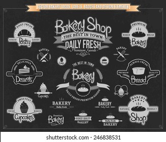 Vector Bakery Logos, Labels, Badges and Design Elements