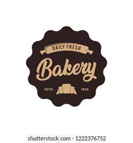 Vector Bakery Pastry Elements and Bread Icons Illustration can be used as Logo or Icon in premium quality. Bakery Label Design.