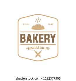 Vector Bakery Pastry Elements and Bread Icons Illustration can be used as Logo or Icon in premium quality. Bakery Label Design.