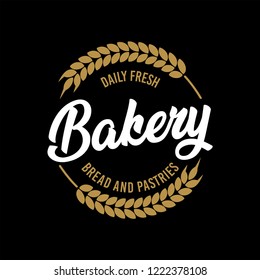 Vector Bakery Pastry Elements and Bread Icons Illustration can be used as Logo or Icon in premium quality. Bakery Label Design.