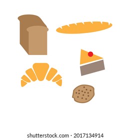 vector bakery product or clipart or minimalist illustration