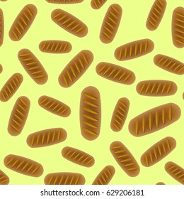 Vector Bakery Seamless Pattern. Food Background. Fresh Baked Products