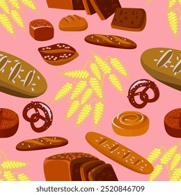 Vector - bakery store sorting
seamless pattern, illustration.