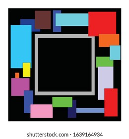 Vector bakground with colorful boxes


