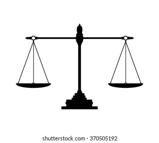 The vector of balance on white background