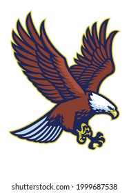 vector bald eagle flying mascot