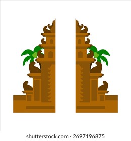 Vector del ícono del Lugar famoso de Bali Indonesia