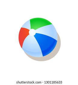 Vector ball beach. White background