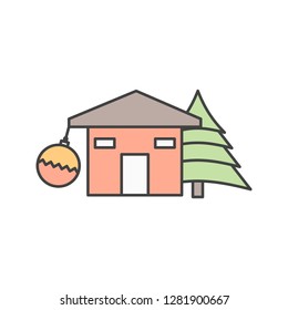 vector ball decoration icon 