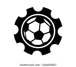 vector ball and gear symbol