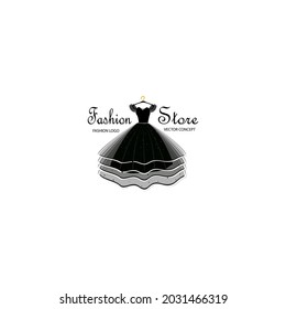 Vector of Ball Gown on Hanger. Illustration on White Background. Vector Fashion Illustration. Elegance Party Dress.