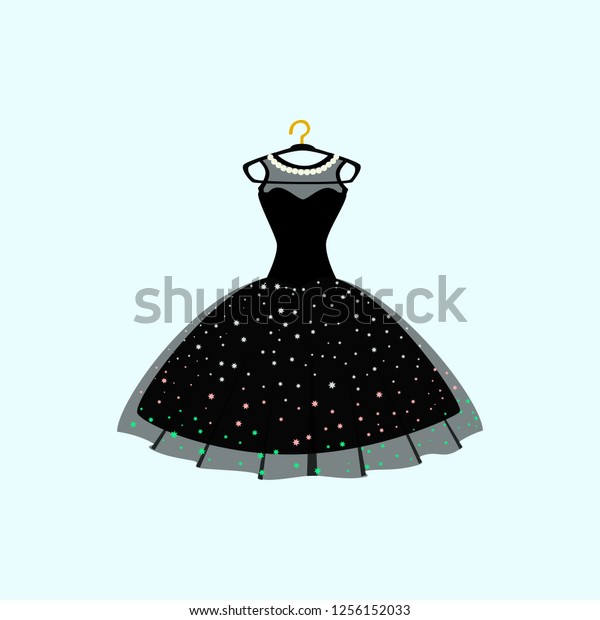 Vector Ball Gown On Hanger Illustration Stock Vector (Royalty Free ...