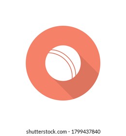  vector ball icon. cartoon ball  with long shadow