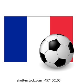 Vector ball on background of the flag of France