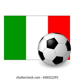 vector ball on background of the flag Italy