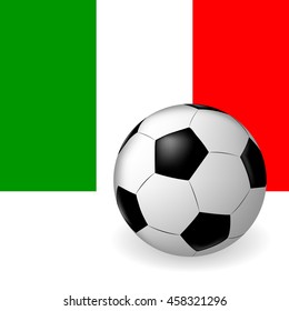 vector ball on background of the flag Italy