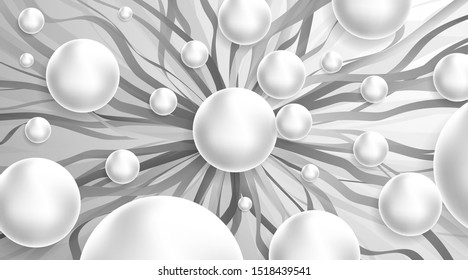 Vector ball with shadow on  background