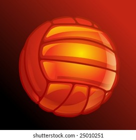 Vector ball for volleyball.