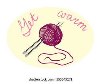 Vector Ball Yarn Handwritten Words Get Stock Vector (Royalty Free ...