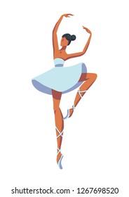 vector ballerina minimalism in style flat