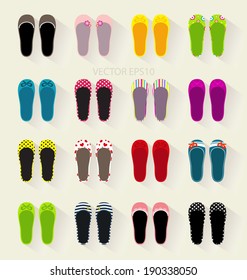 Vector ballerina shoes flat