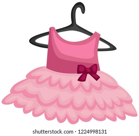 a vector of a ballerina uniform hanging