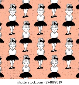 Vector ballerinas pattern