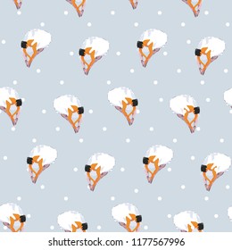 Vector Ballerinas with Polka Dots seamless pattern background. Perfect for fabric, scrapbooking and wallpaper projects.