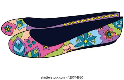 vector ballet shoes colorful
