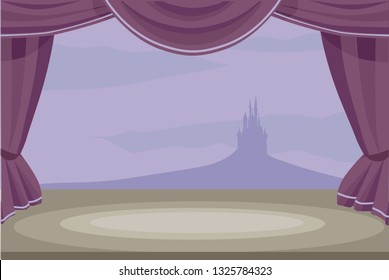 vector ballet theater stage