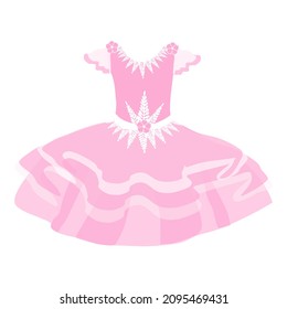 vector ballet tutu in pink tones with decor