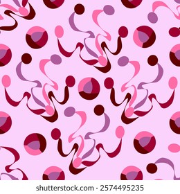 Vector - ballons abstract colored art seamless pattern.