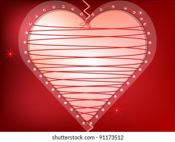Vector balloon letters banner. Valentine's day