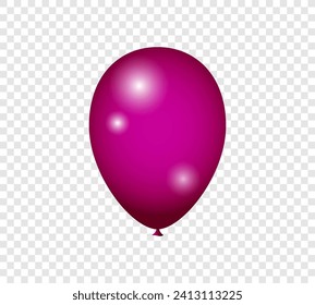 Vector balloon on a transparent background, celebration and festival, fun decoration
