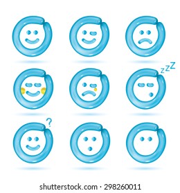 Vector Balloon Smiles Icons