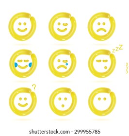 Vector Balloon Smiles Icons
